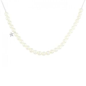 Tasaki K18 White Gold Freshwater Pearl Sapphire Necklace